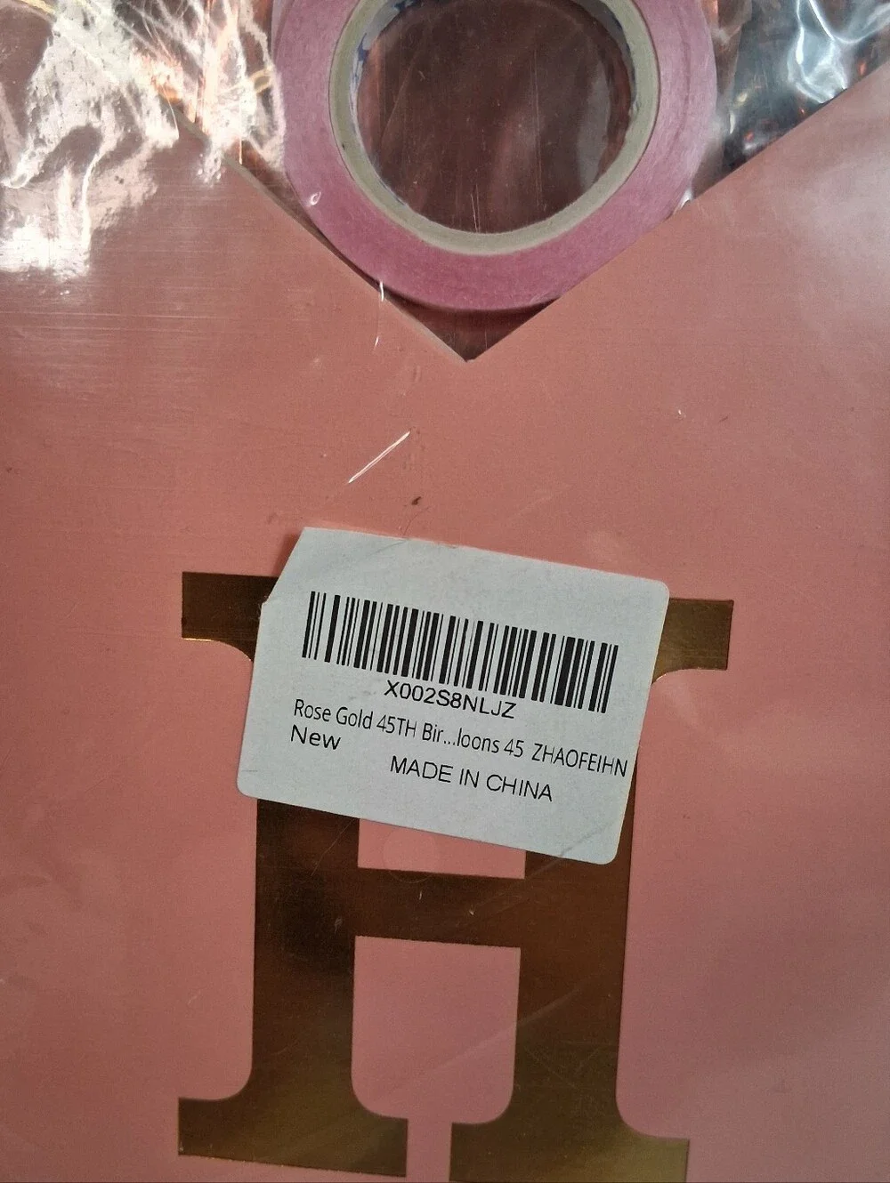 NWT Rose Gold 45th Birthday Party Decor Kit - Sealed